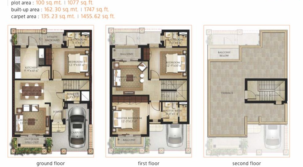 Shalimar Garden Bay Villa Floor Plans Sitapur Hardoi Road, Lucknow