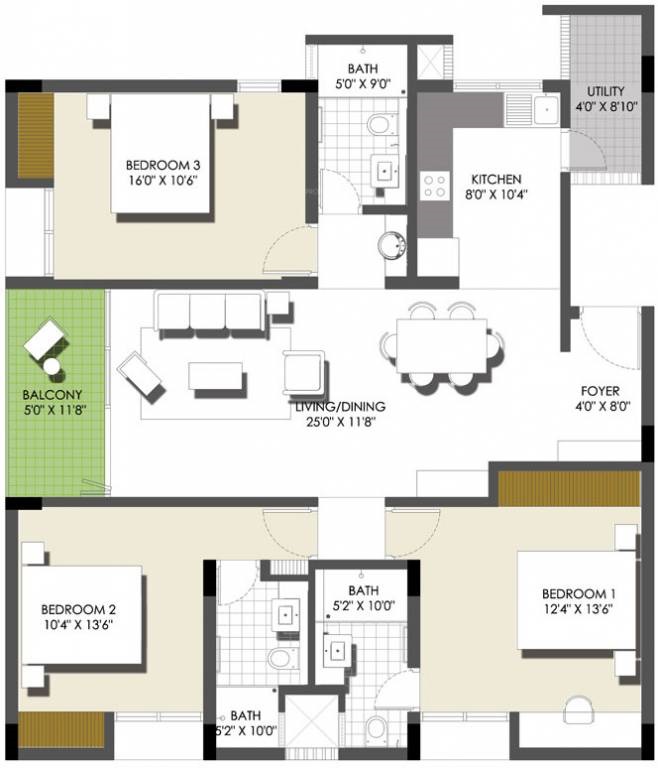 Spectra Raintree Floor Plans Hennur Road, Bangalore