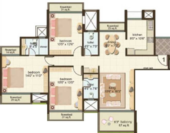 Kesar Harmony Floor Plans Kharghar, Mumbai