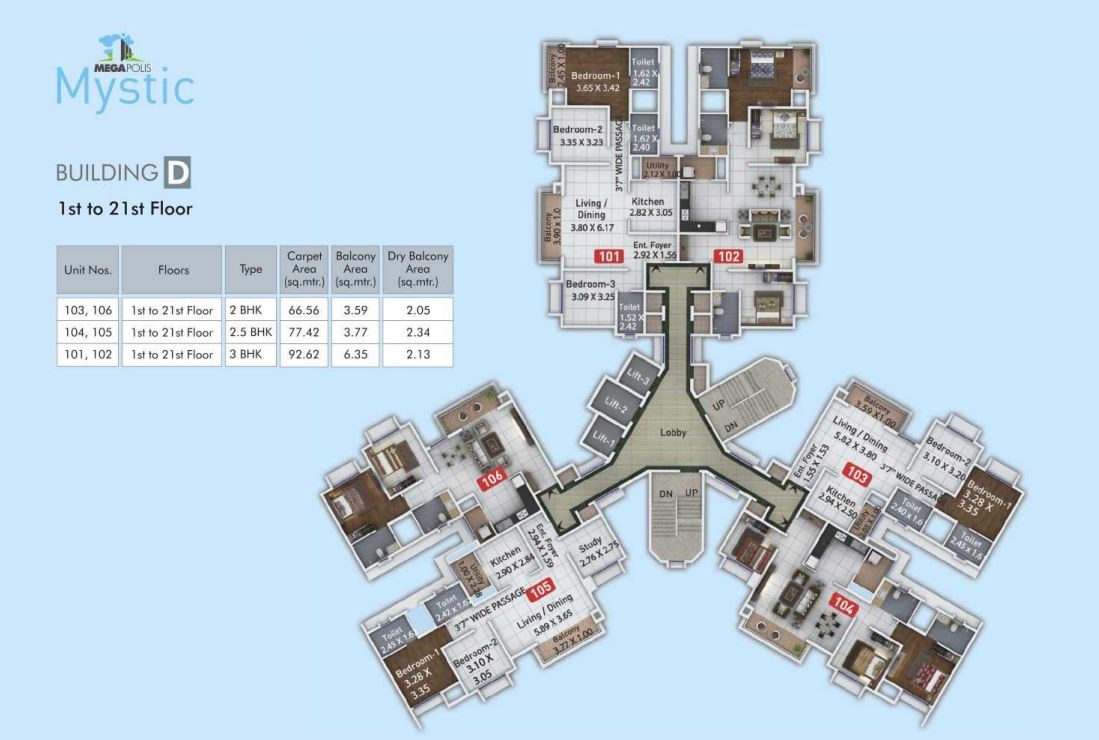 Kumar Megapolis Mystic Floor Plans Hinjewadi, Pune