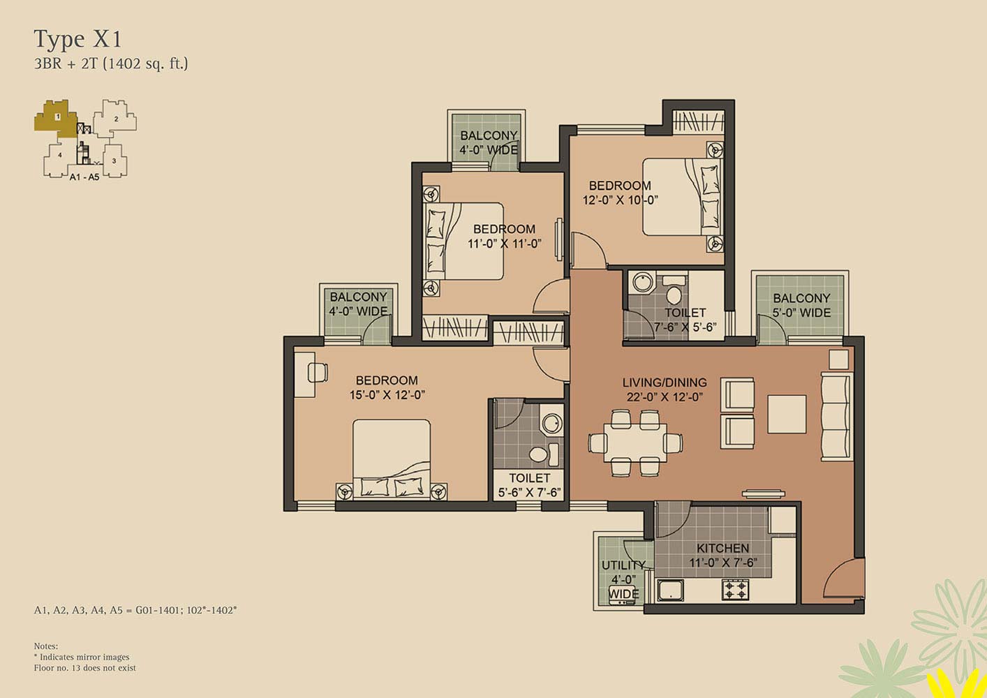 Unitech Crestview Apartments Floor Plans Sector 70, Gurgaon