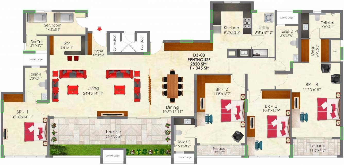 SNN Raj GreenBay Floor Plans Electronic City Phase 2, Bangalore