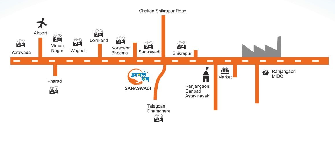 Aapla Ghar Sanaswadi Location Map