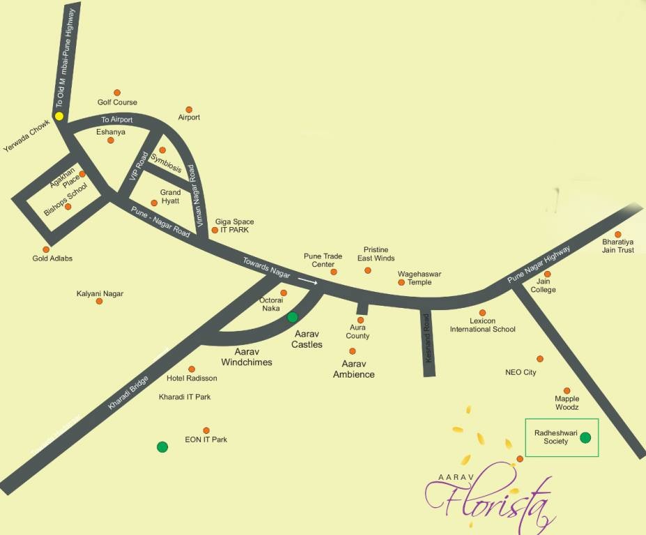 Aarav Florista Location Map