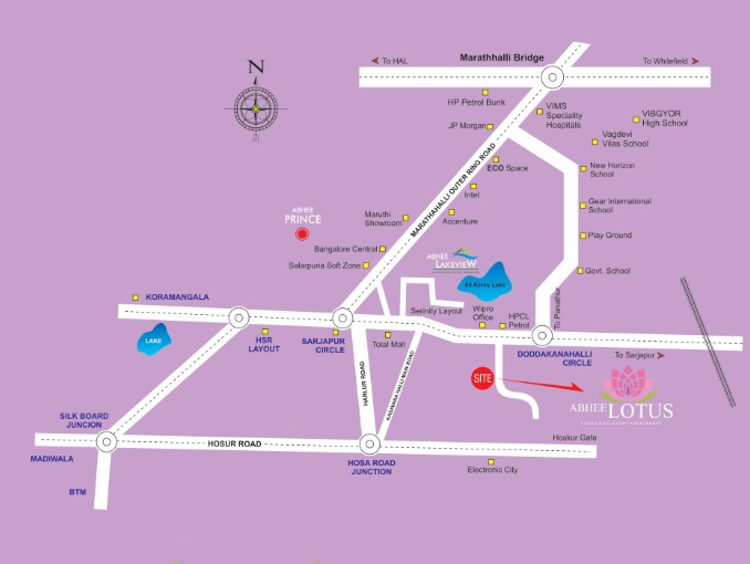 Abhee Lotus Location Map
