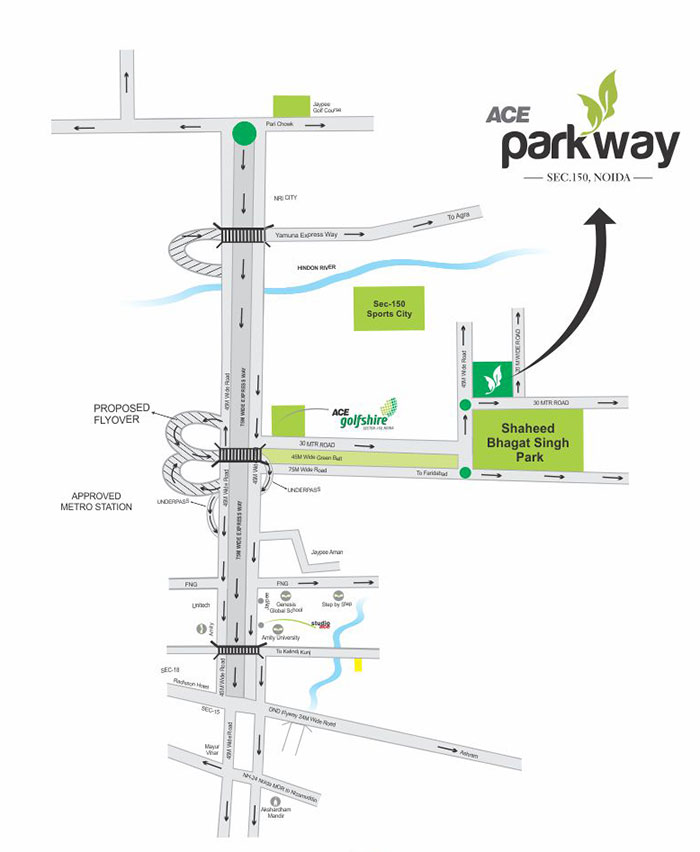 Ace Parkway Location Map