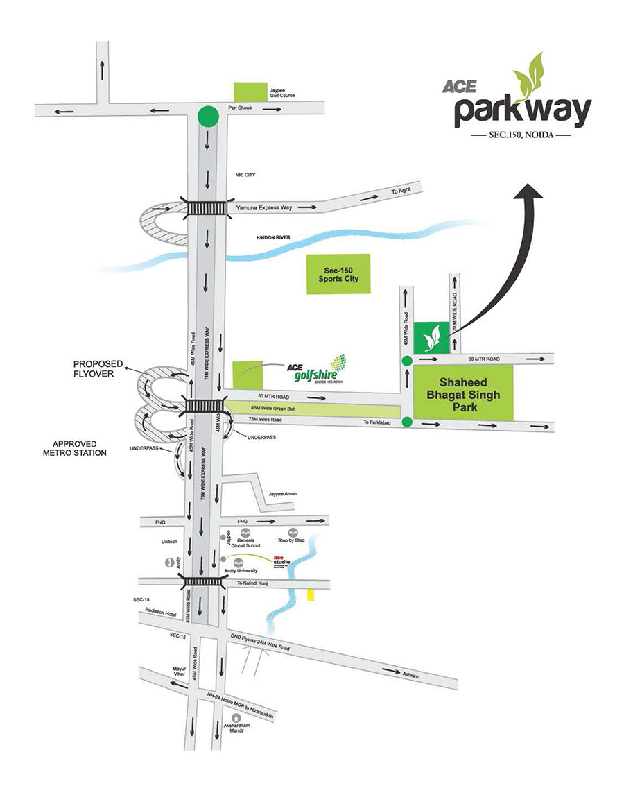 Ace Parkway Imperial Tower Location Map