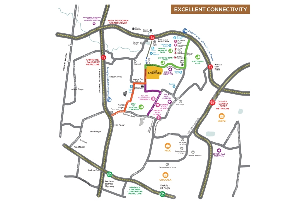 ACME Boulevard Location Map Andheri East, Mumbai
