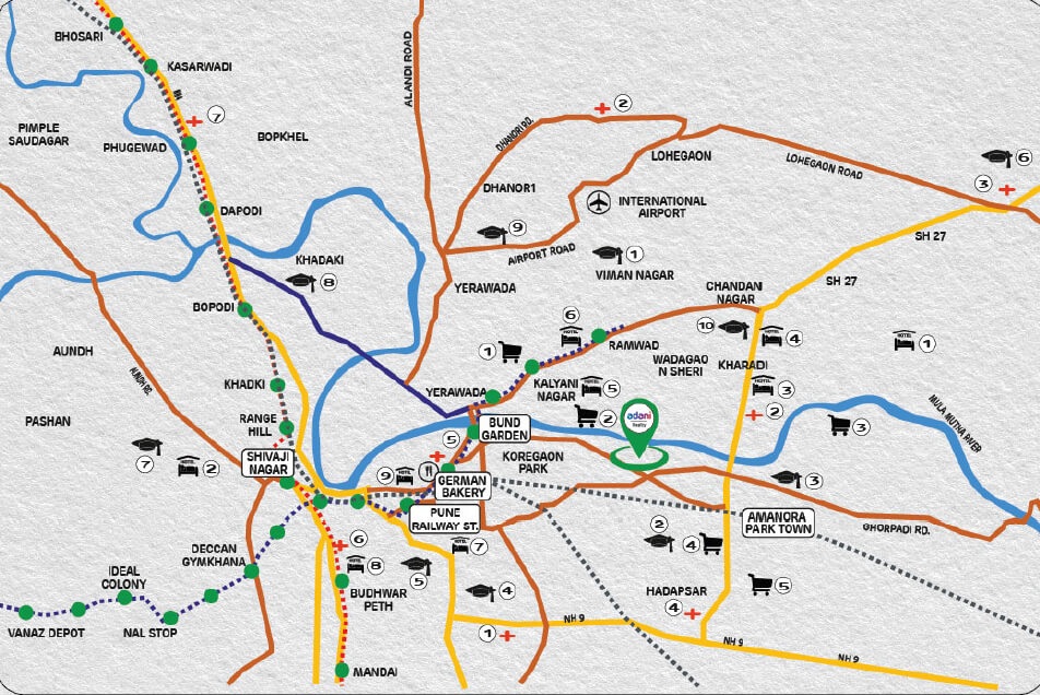Adani Atelier Greens Location Map