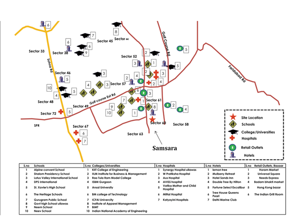Adani Samsara Location Map