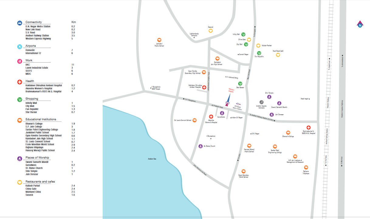 Adani Western Heights Location Map
