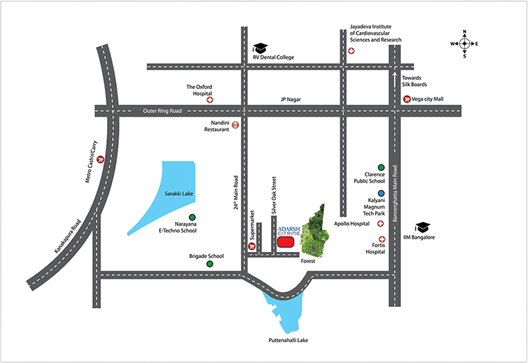 Adarsh Citrine Location Map