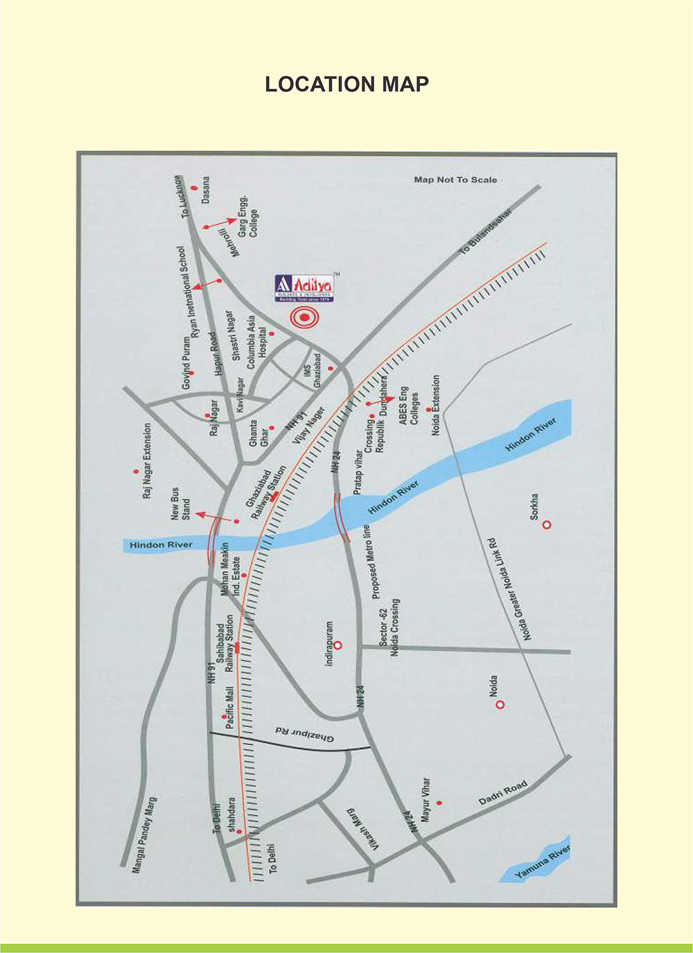 Aditya City Apartments Location Map