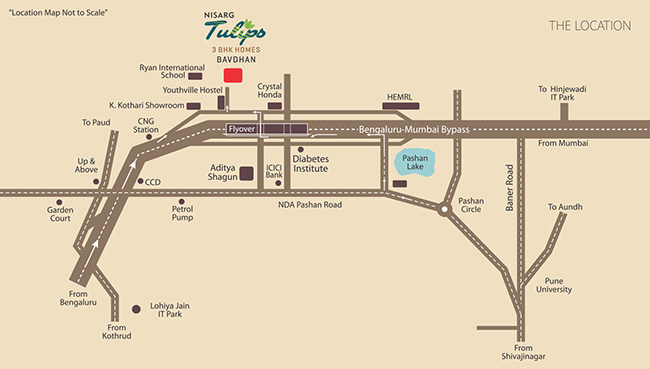 Aditya Nisarg Tulips Location Map
