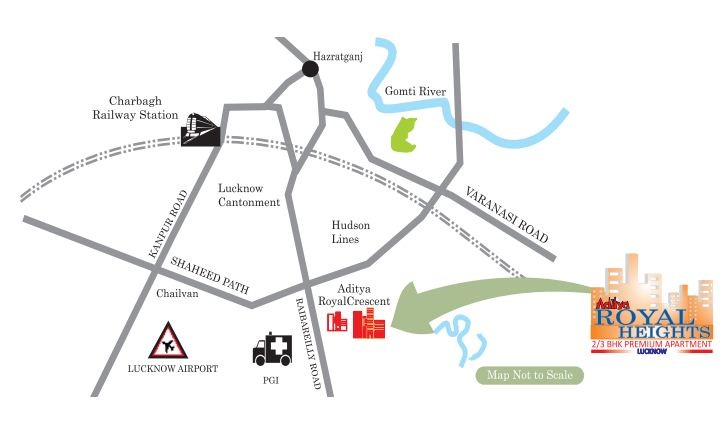 Aditya Royal Heights Location Map