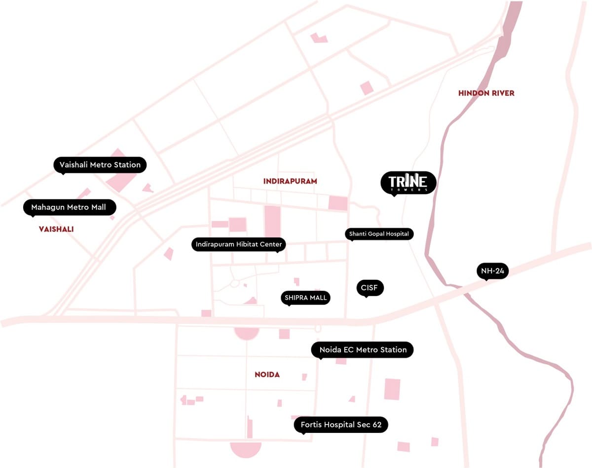 Aegis Trine Towers Location Map
