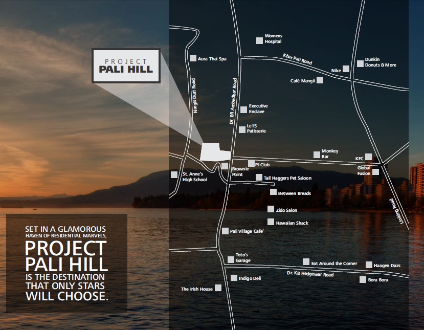 Ahuja Pali Hill Location Map