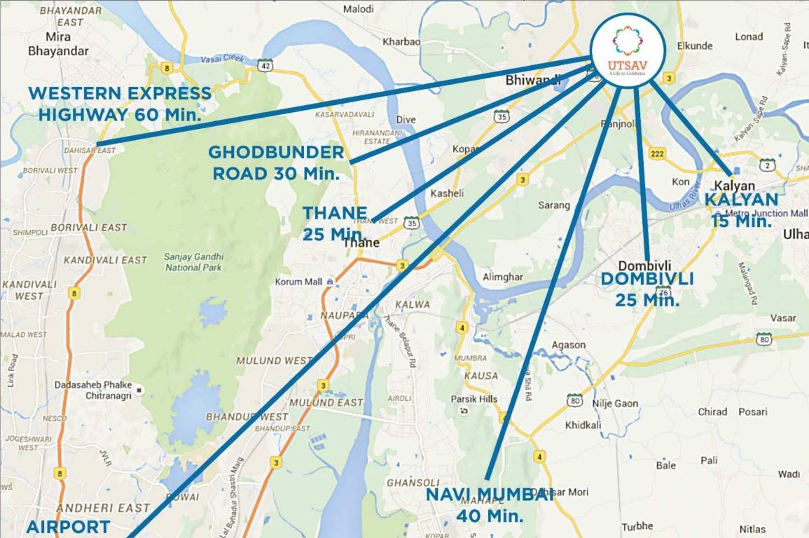 Ahuja Utsav Location Map