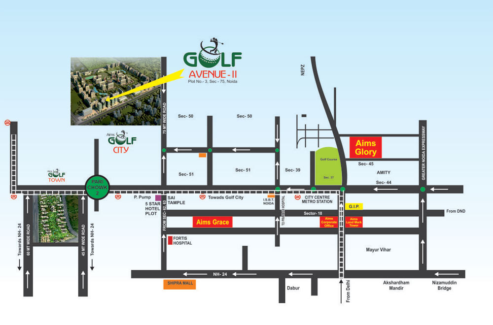 Aims Golf Avenue 2 Location Map