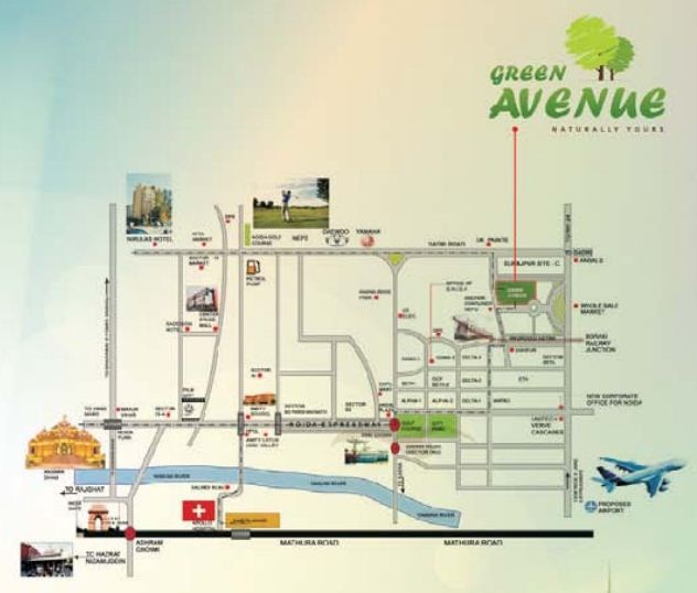 Airwil Golf Green Avenue Location Map