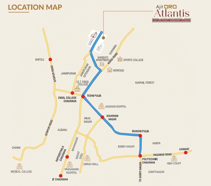 Ajit Oro Atlantis Location Map
