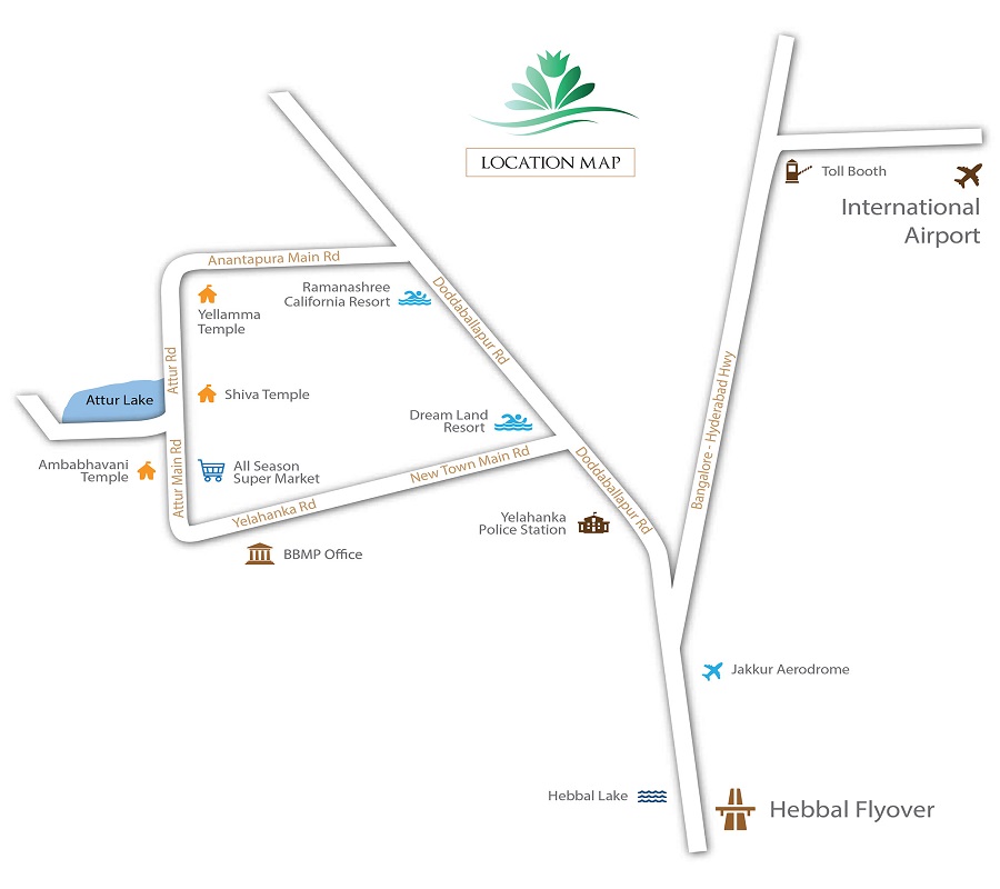 Ajmera Lugaano Location Map