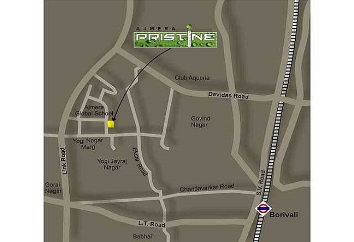 Ajmera Pristine Location Map