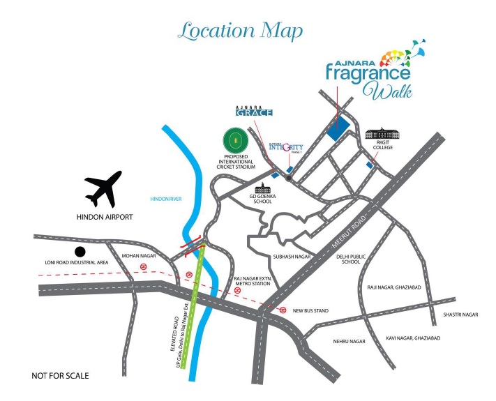 Ajnara Fragrance Walk Location Map