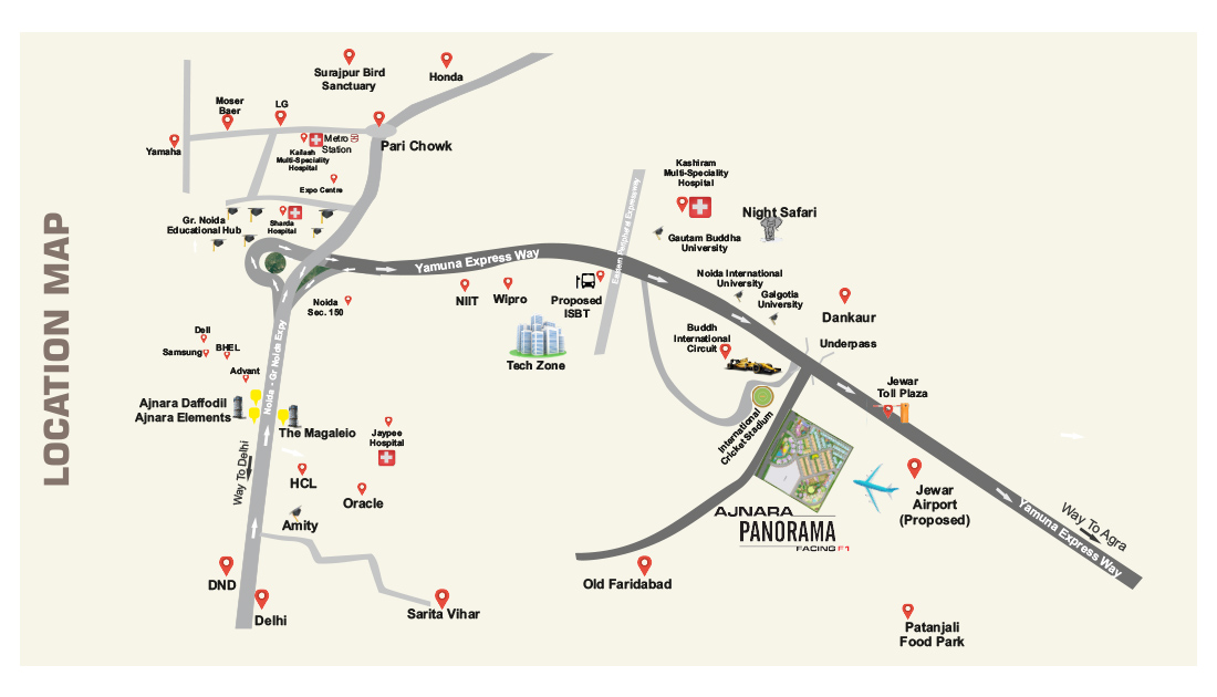 Ajnara Panorama Location Map