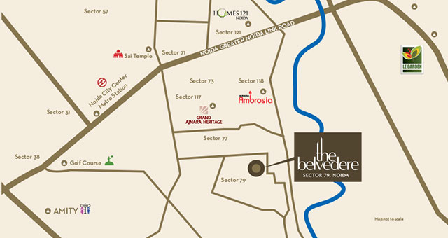 Ajnara The Belvedere Location Map
