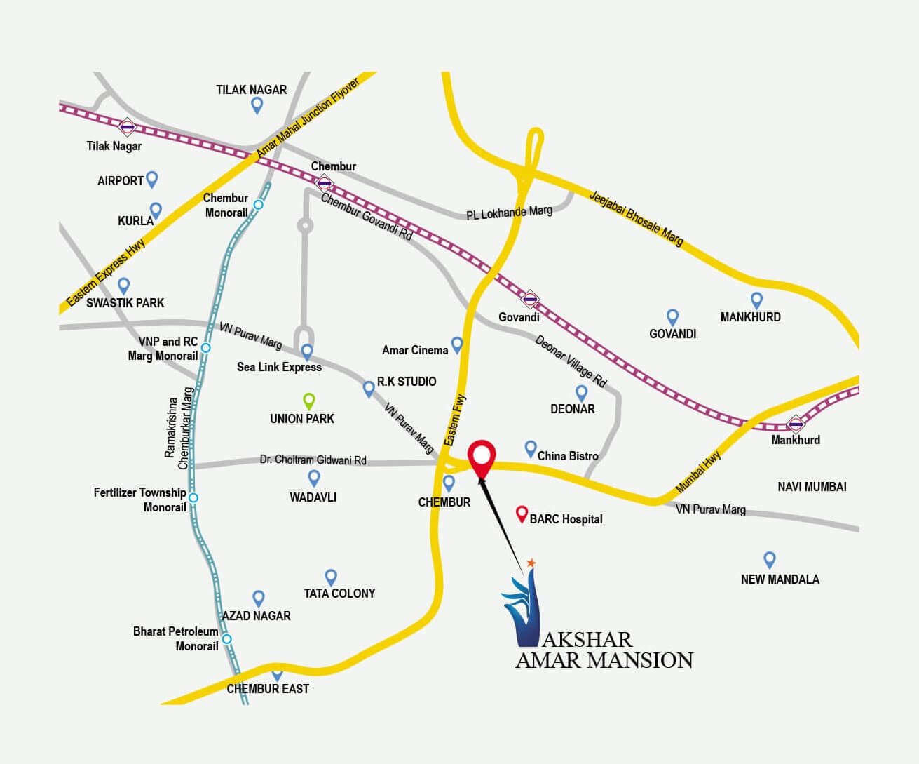 Akshar Amar Mansion Location Map