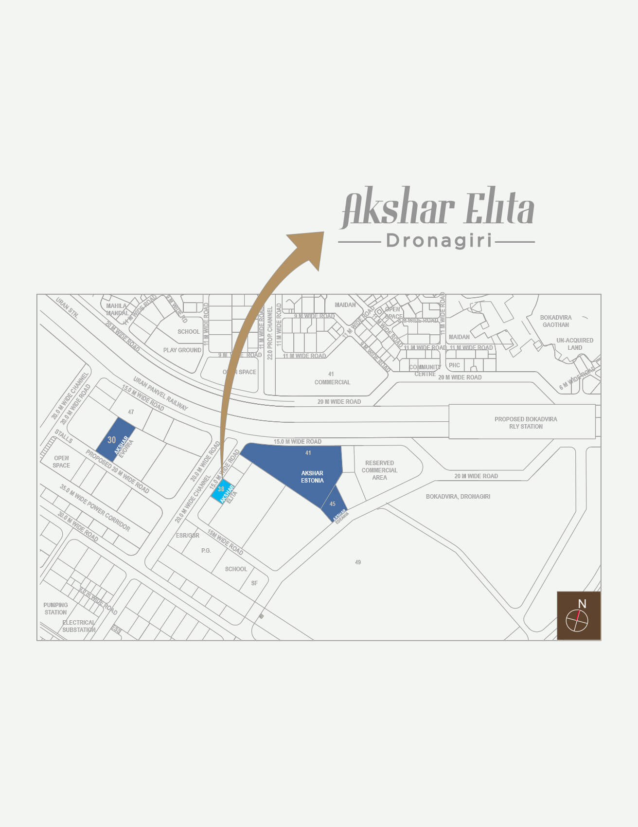 Akshar Elita Location Map