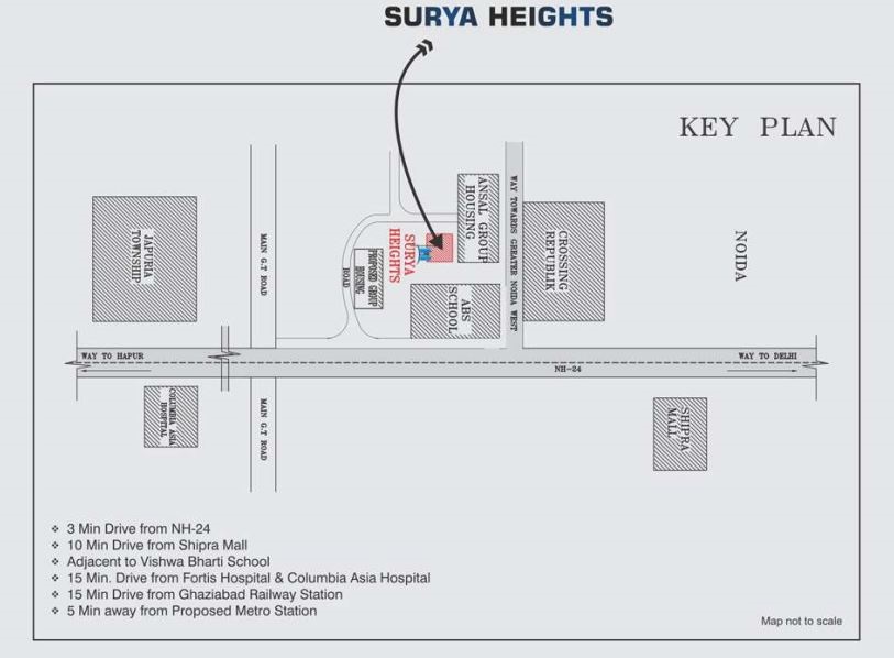 Akvs Surya Heights Location Map