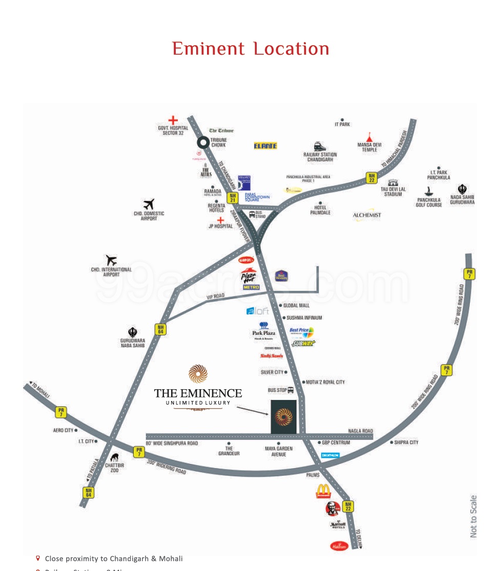 Alliance The Eminence Location Map