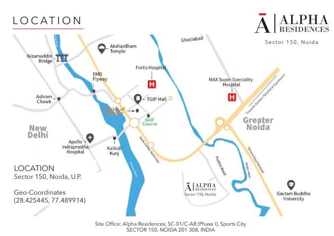 Alpha Residences Location Map