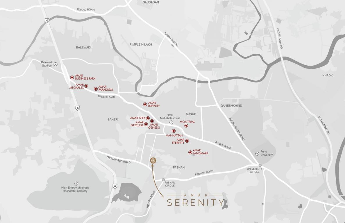 Amar Serenity Location Map
