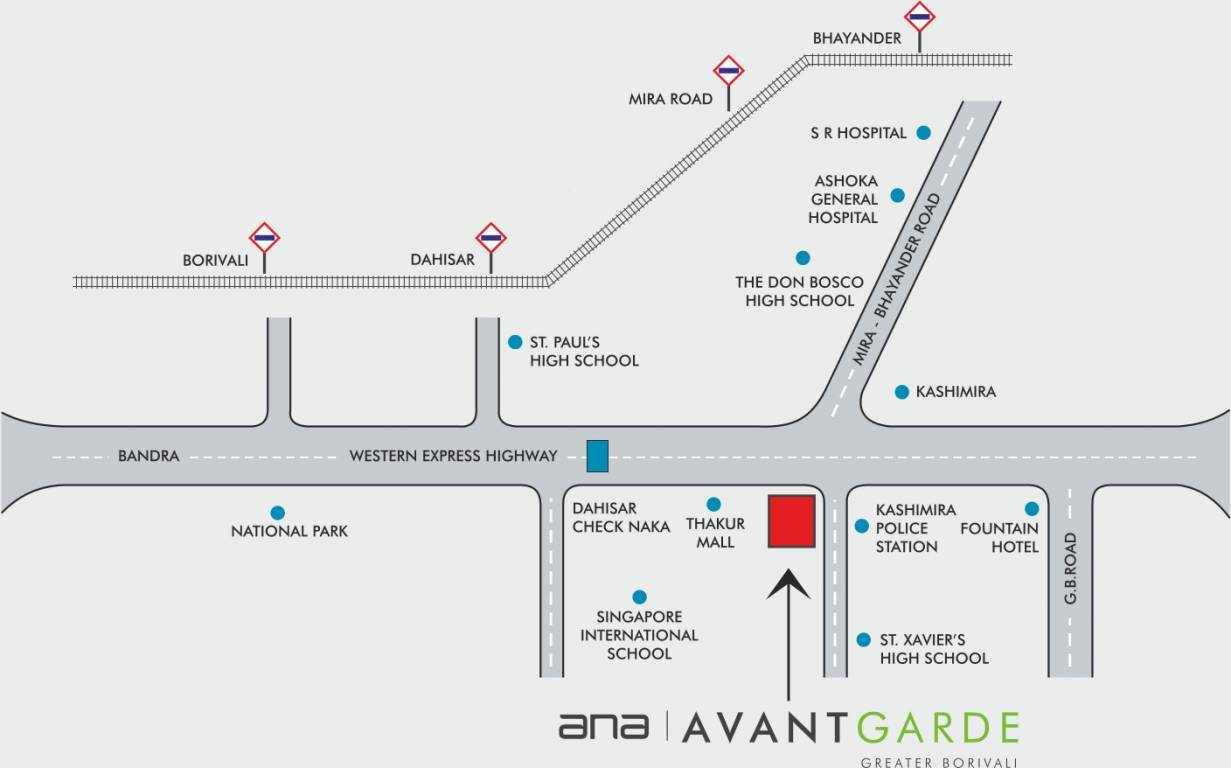 Ana Avant Garde Location Map