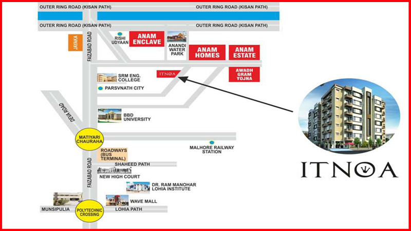 Anam Itnoa Apartment Location Map