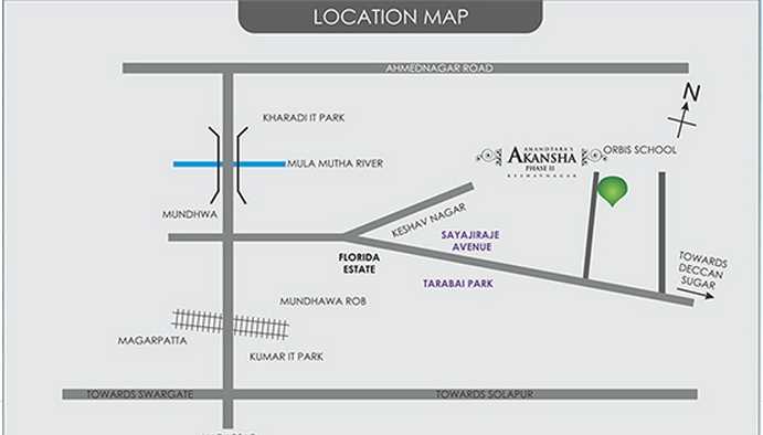 Anandtara Akansha Location Map