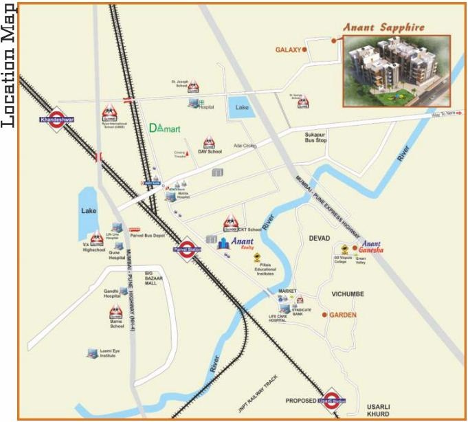 Anant Sapphire Location Map