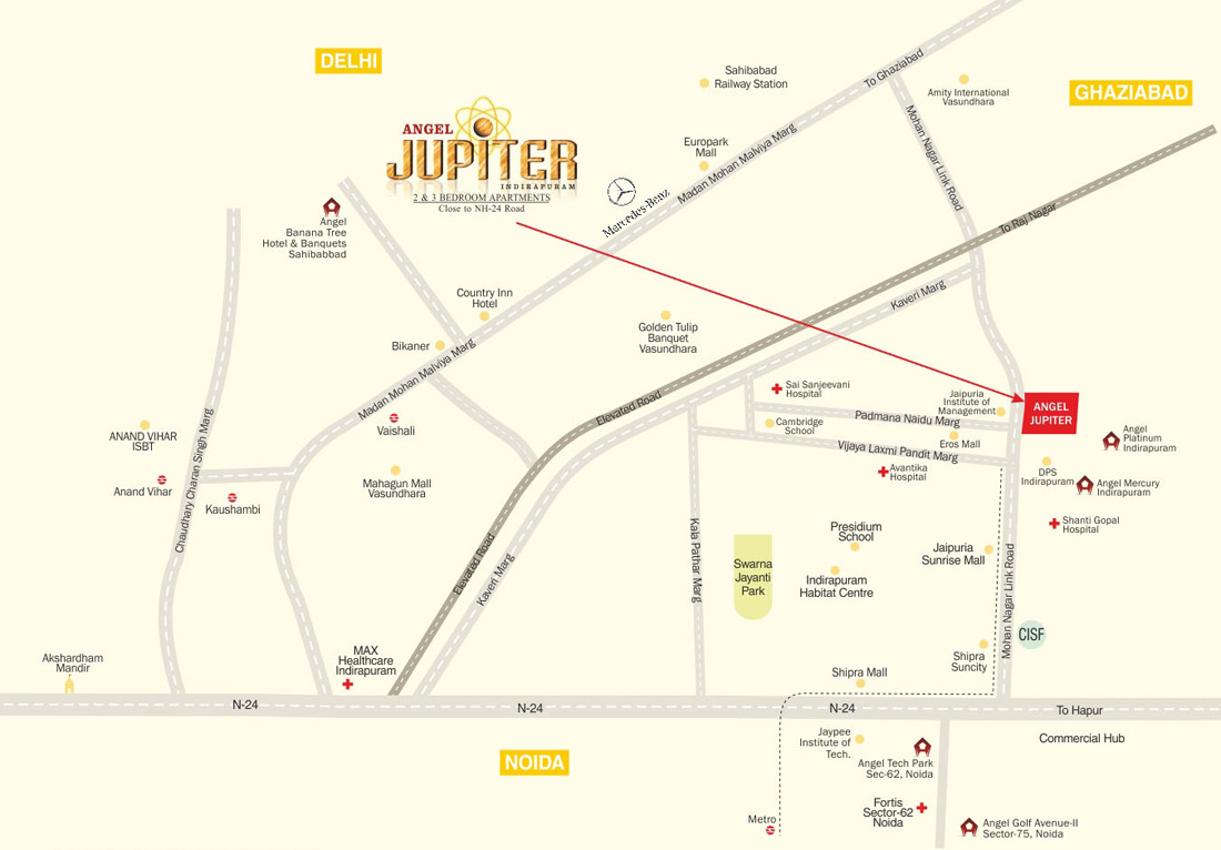 Angel Jupiter Location Map