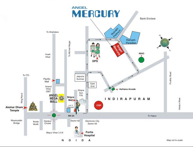 Angel Mercury Location Map