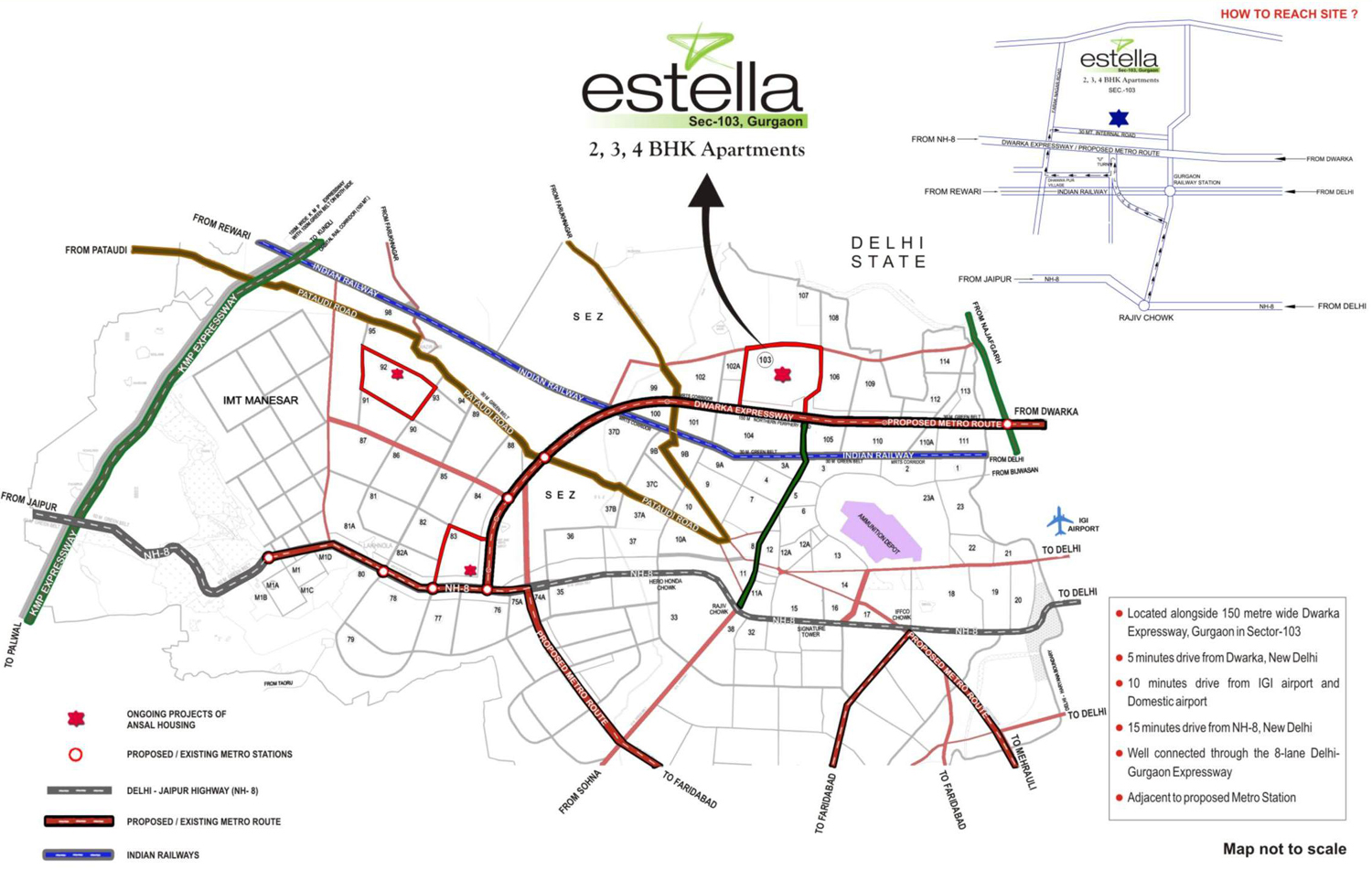 Ansal Estella Location Map