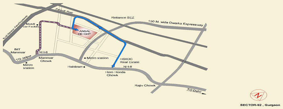 Ansal Heights Location Map