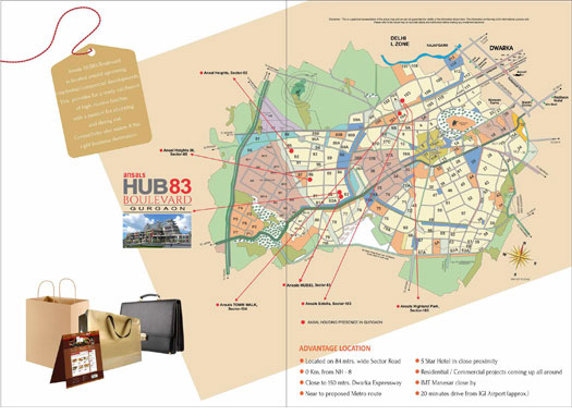 Ansal Hub 83 Boulevard Location Map