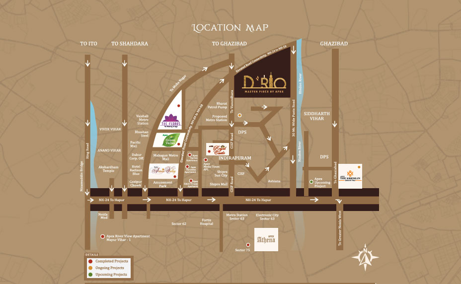 Apex D Rio Location Map Indirapuram Ghaziabad