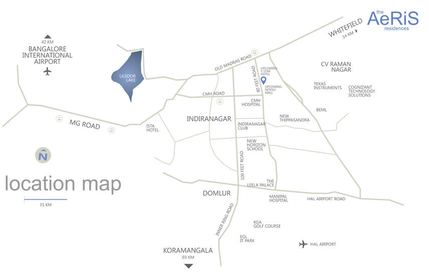 Aratt Aeris Residences Location Map