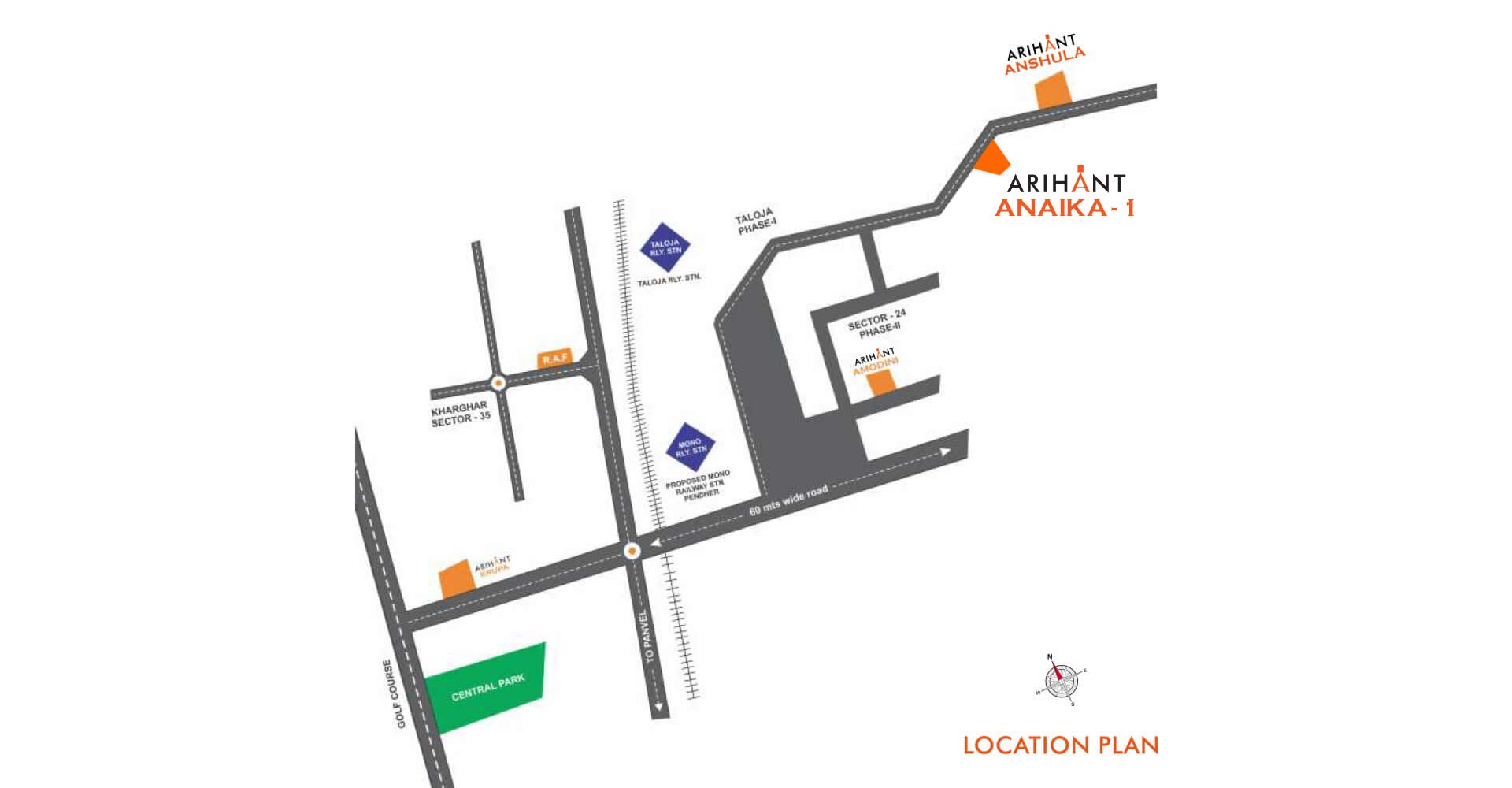 Arihant Anaika Location Map