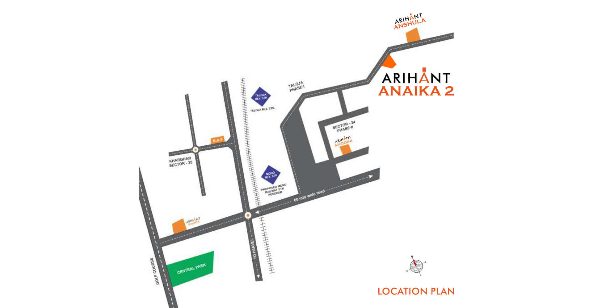 Arihant Anaika 2 Location Map
