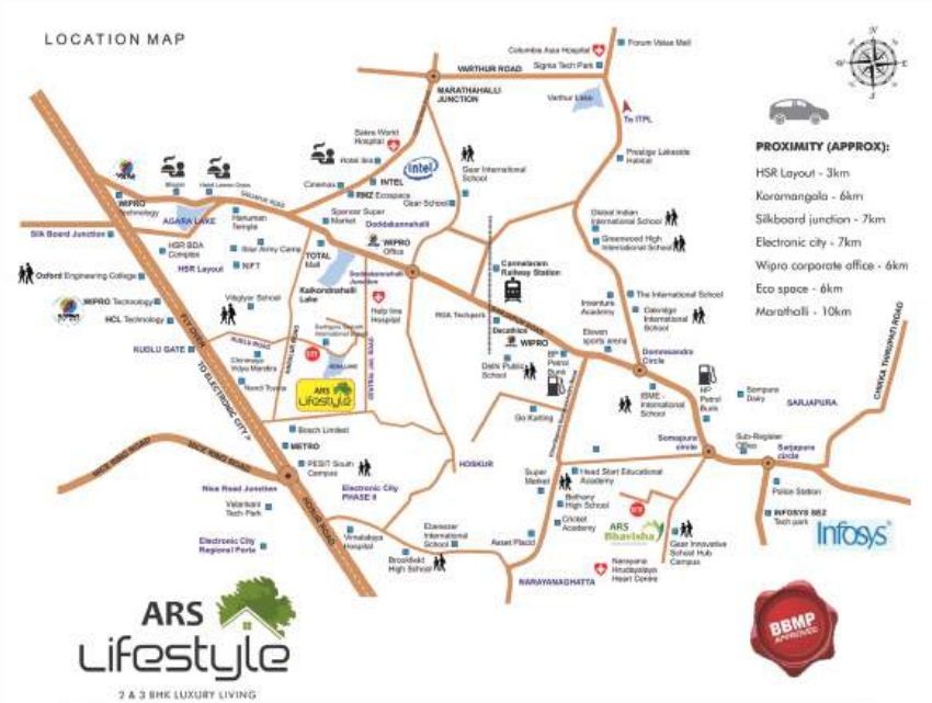 Ars Lifestyle Location Map